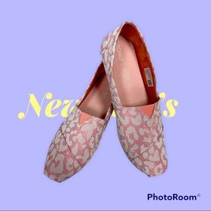Toms Pink white Leopard print